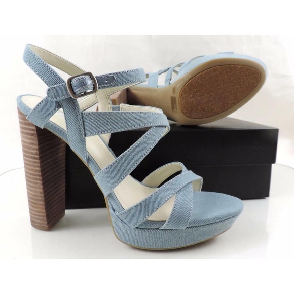 BCBGenerationn Morgan Strappy Platform Sandals Heels Blue Size 10 - Picture 10 of 10